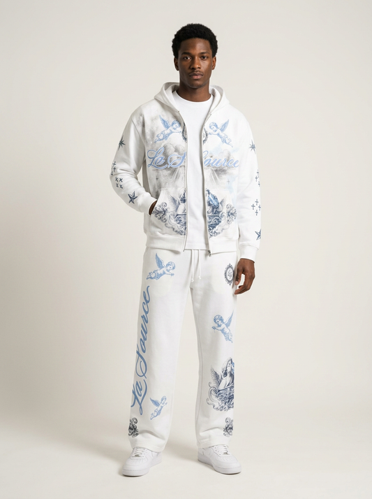 LA SOURCE — "Fountain of Angels" Full-Zip Hoodie